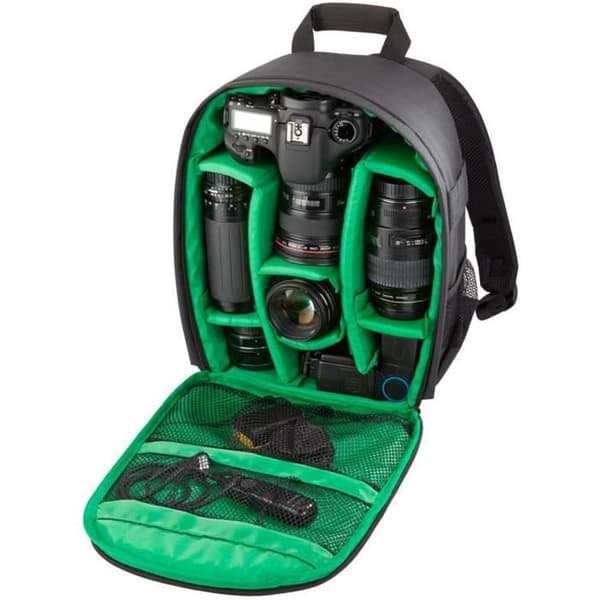 RIVACASE Medium ryggsäck för digitala systemkameror (Canon, Nikon, Sony Pentax) + 4 objektiv