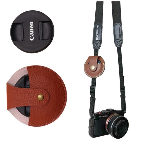 INF Beskyttelsesetui for kameralinsedeksel for Canon Rød S
