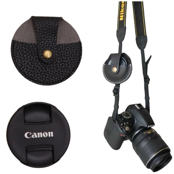 INF Skyddsfodral för kameralinslock för Canon Svart M