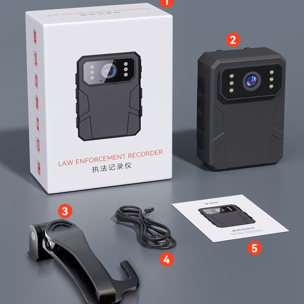 INF 4K HD Body Worn Camera med Clip & 32G Hukommelse