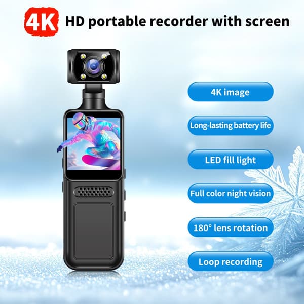 INF Högupplöst Clip-On Kroppskamera M12+ med WiFi