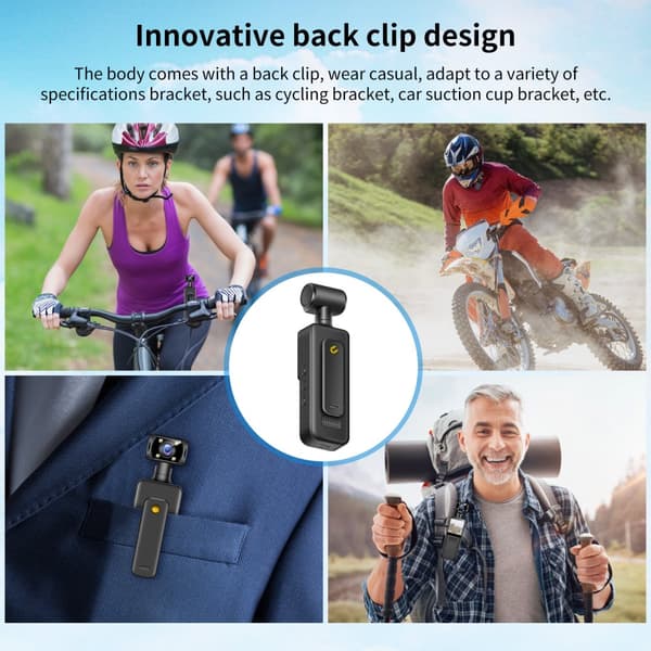 INF Högupplöst Clip-On Kroppskamera M12+ med WiFi