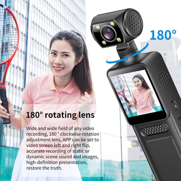 INF Högupplöst Clip-On Kroppskamera M12+ med WiFi