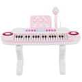 Miniatyrbillede 7 af 8: Børns Elektronisk Keyboard, 37 Tangenter med Mikrofon og Rytme Lys, 48x20x38 cm, Lyserød