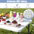 Miniatyrbild 7 av 8: Campingbord, 122x61x50/62/74 cm, Vit