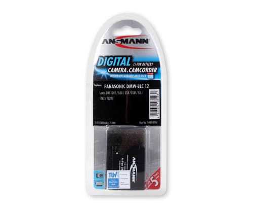 ANSMANN A-Pan DMW-BLC12 - Batteri - Li-Ion - 1000 mAh - för Panasonic Lumix DMC-FZ200, FZ62; Lumix G DMC-G5, G5H, G5K, G5KPP, G5W, G5WX, G5X, GH2EG-K