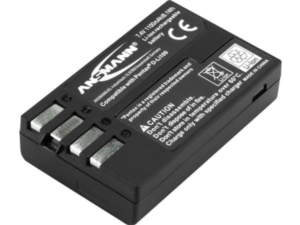 Ansmann A-Pen D-Li 109 Kameran akku Korvaa alkuperäisen akun D-LI109 7,4 V 1100 mAh