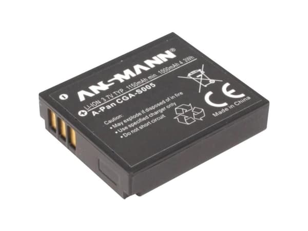 Ansmann A-Pan CGA S005, 1150 mAh, 3,7 V, Lithium-Ion (Li-Ion)