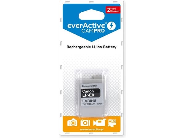Everactive EVB018, Canon, 1120 mAh, 7,4 V, Lithium-Ion (Li-Ion)