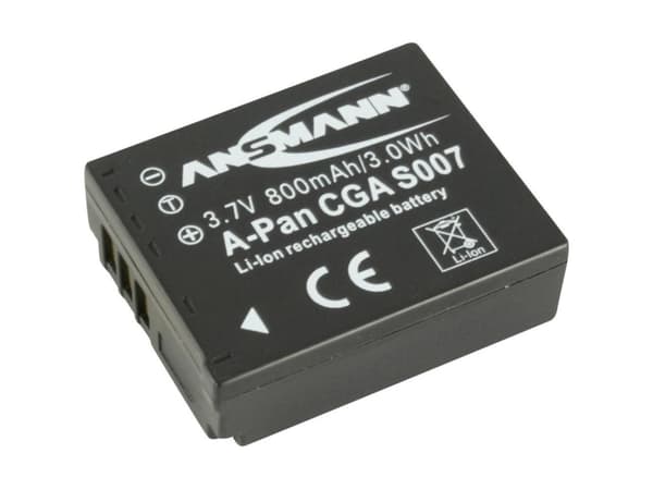 ANSMANN A-Pan CGA S007 - Kamerabatteri - Li-Ion - 800 mAh - för Panasonic Lumix DMC-TZ11, TZ15, TZ3EG-TA, TZ4EGM-S, TZ4E-K, TZ4E-S, TZ4P-S, TZ5E-S