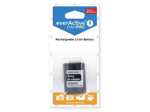 Everactive EVB002, Sony, 1600 mAh, 7,2 V, Litiumioni (Li-Ion)