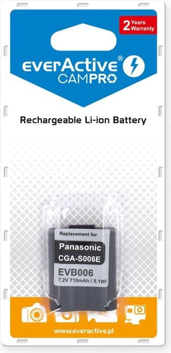 Everactive VB006, Panasonic, 710 mAh, 7,2 V, Lithium-Ion (Li-Ion)