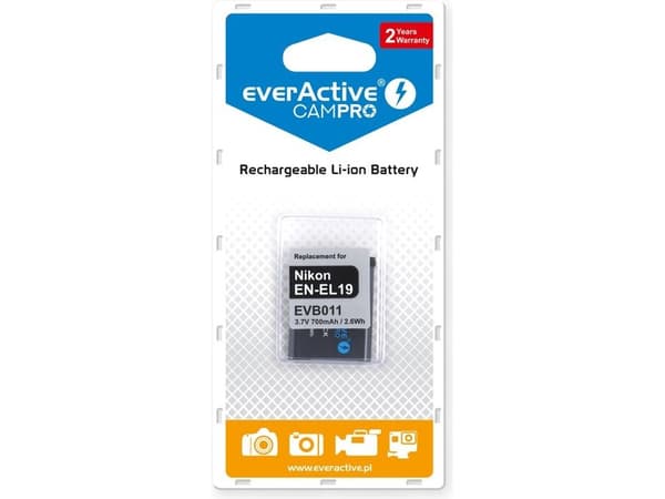 Everactive EVB011, Nikon, 700 mAh, 3,7 V, litium-ioni (Li-Ion)