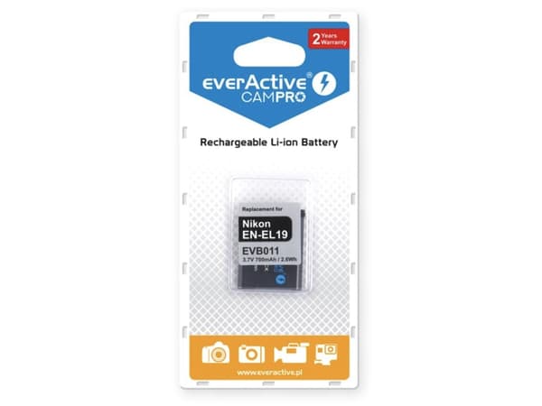 Everactive EVB011, Nikon, 700 mAh, 3,7 V, litium-ioni (Li-Ion)
