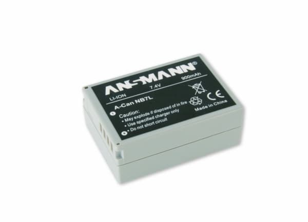 Ansmann A-Can NB 7L, 900 mAh, 7,4 V, Litiumioni (Li-Ion)