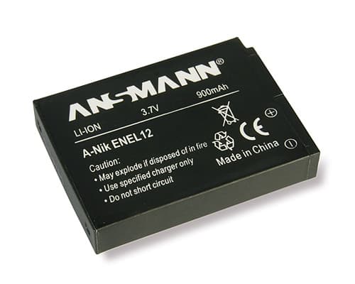 ANSMANN A-Nik EN EL 12 - Kamerabatteri - Li-Ion - 900 mAh - Nikon Coolpix A1000, A900, AW120, AW130, P340, S9600, S9900, W300; KeyMission 170, 360; N