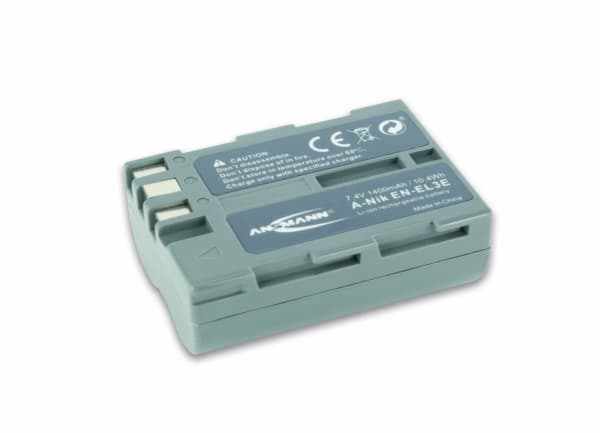 Ansmann Li-Ion battery packs A-NIK EN EL 3E, Nikon, 1400 mAh, 7,4 V, Litiumioni (Li-Ion)