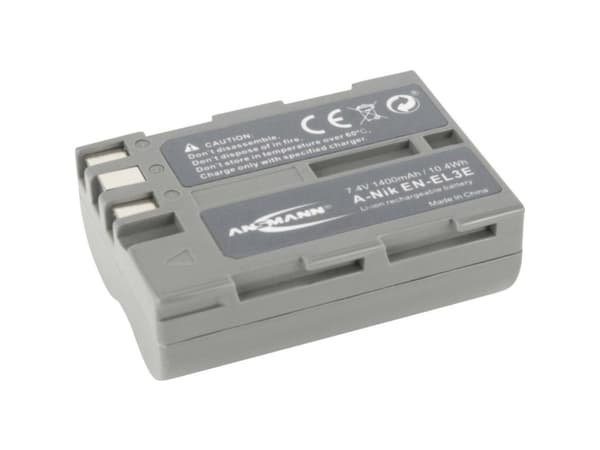 Ansmann Li-Ion battery packs A-NIK EN EL 3E, Nikon, 1400 mAh, 7,4 V, Litiumioni (Li-Ion)