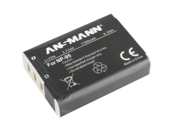 Ansmann A-Fuji NP-95 - Kamerabatteri Li-Ion 1700 mAh - for Fujifilm X100S, X100T, X-S1, FinePix F30, F30 Zoom, F31fd, REAL 3D W1, X100,