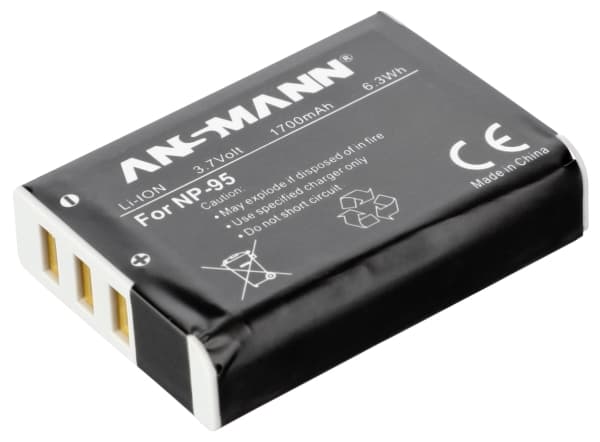 Ansmann A-Fuji NP-95 - Kamerabatteri Li-Ion 1700 mAh - for Fujifilm X100S, X100T, X-S1, FinePix F30, F30 Zoom, F31fd, REAL 3D W1, X100,
