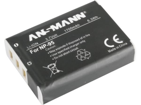 Ansmann A-Fuji NP-95 - Kamerabatteri Li-Ion 1700 mAh - for Fujifilm X100S, X100T, X-S1, FinePix F30, F30 Zoom, F31fd, REAL 3D W1, X100,