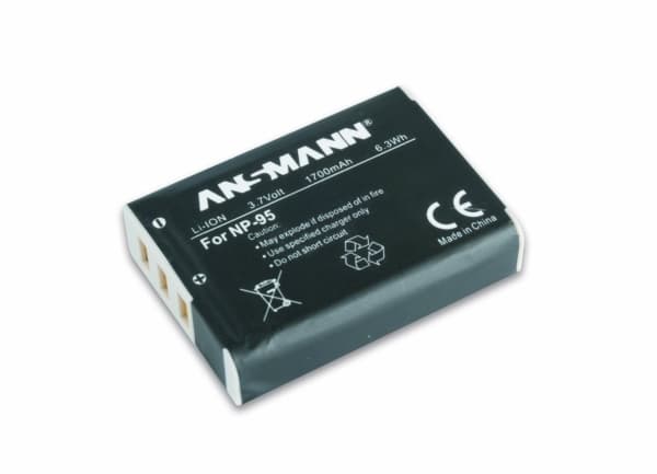 Ansmann A-Fuji NP-95 - Kamerabatteri Li-Ion 1700 mAh - for Fujifilm X100S, X100T, X-S1, FinePix F30, F30 Zoom, F31fd, REAL 3D W1, X100,