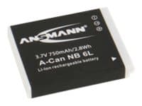 Ansmann A-Can NB 6 L - Batteri - 750 mAh - for Canon PowerShot D20, N, SX170, SX260, SX270, SX280, SX500, SX510, SX600, SX700