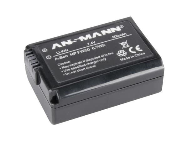 ANSMANN A-Son NP FW 50 - Batteri - Li-Ion - 900 mAh - for Hasselblad Lunar; Sony Cyber-shot DSC-RX10; a6100; a6300; a6400; a6500; a7R II; a7s II