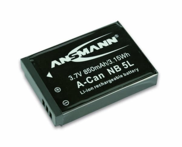 Ansmann A-Can NB 5 L - Kamerabatteri - Li-Ion - 850 mAh - for Canon PowerShot ELPH SD790, SD800, SD850, SD870, SD880, SD890, SD900, SD950, SD970, SD9