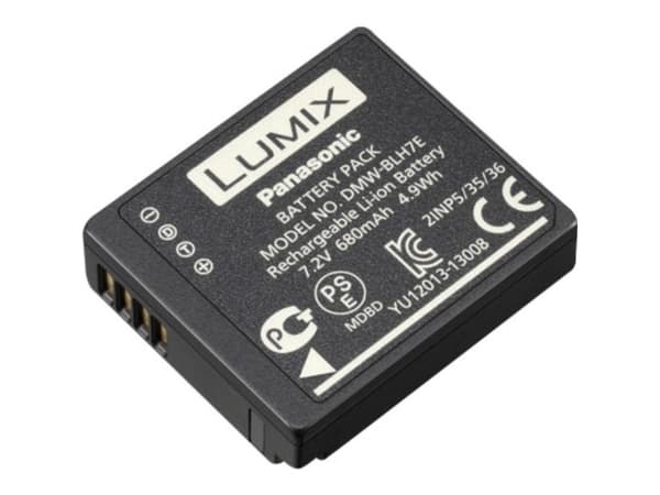 Panasonic DMW-BLH7E, 680 mAh, 7,2 V, Litiumioni (Li-Ion)