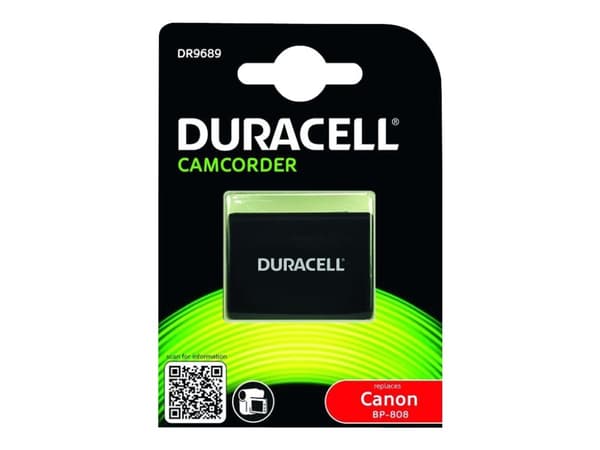Duracell DR9689 - Batteri - Li-Ion - 900 mAh - for Canon iVIS HF G10, HF S10, HF S11, HF11; LEGRIA HF M307, HF S30; VIXIA HF G20, HF M301