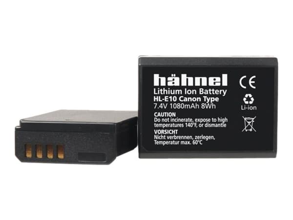 Hähnel HL-E10 - Batteri - Li-Ion - 1080 mAh - for Canon EOS 1500, 2000, 3000, 4000, Kiss X80, Kiss X90, Rebel T100, Rebel T7, Rebel T7+
