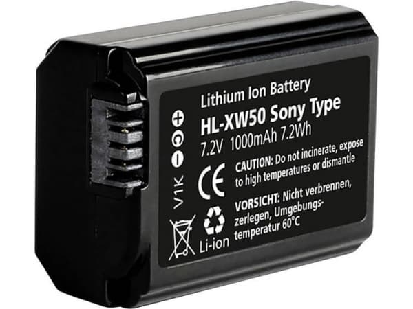 Hähnel HL-XW50 Kamera-batteri Erstatter original-batteri NP-FW50 7.2 V 1000 mAh