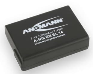 ANSMANN A-Nik EN EL 14 - Akku - Li-Ion - 1000 mAh - Nikon D3200, D5100, D5200, D5300, D5500, D5600, Df; Coolpix P7000, P7100, P7700, P7800 - Nikon D3