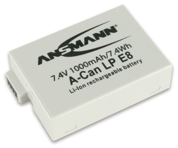 Ansmann A-Can LP-E8 - Batteri - Li-Ion - 1000 mAh - for Canon EOS 600, 650, 700, Kiss X4, Kiss X5, Kiss X7i, Rebel T3i, Rebel T4i, Rebel T5i