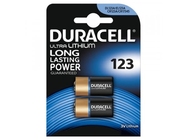 Duracell 2x CR17345 123, Kertakäyttöinen akku, Litium, 3 V, 2 kpl, Lieriömäinen