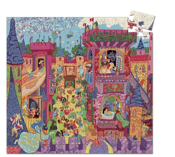 DJECO The fairy castle 54 pcs - 22,5 x 27,5 x 6 cm, 3 År, Trä