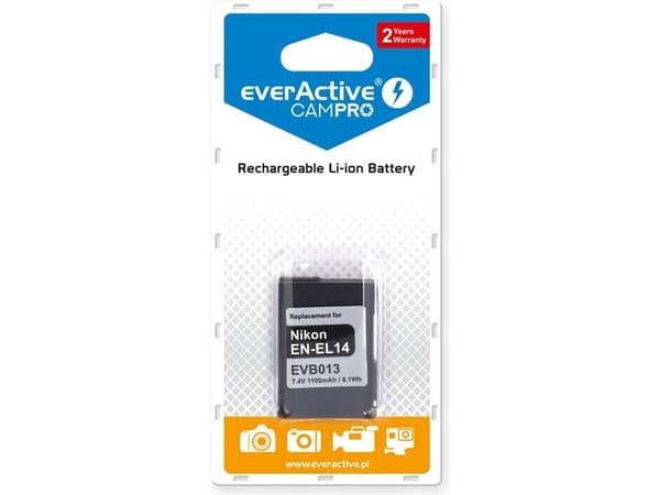 Everactive EVB013, Nikon, 1100 mAh, 7,4 V, litium-ioni (Li-Ion)