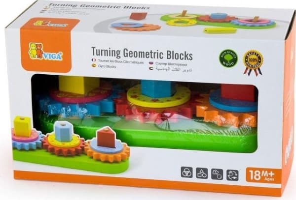 Viga Viga Tre Pedagogisk Gear Shape Sorter