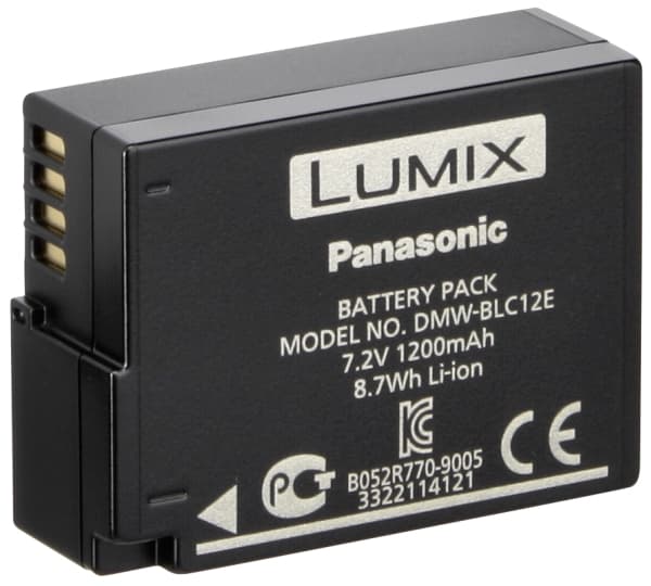 Kamerabatteri Panasonic DMW-BLC12E 7,2 V 1200 mAh DMW-BLC12E