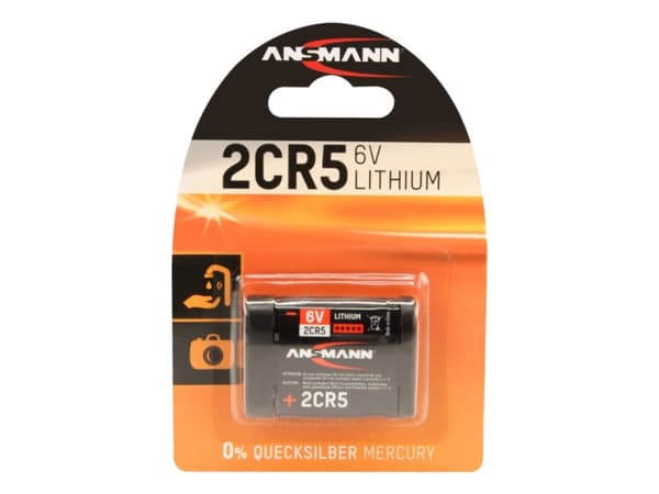 Ansmann 5020032, Kertakäyttöinen akku, Litium, 6 V, 2 kpl, Musta, -40 - 60 °C