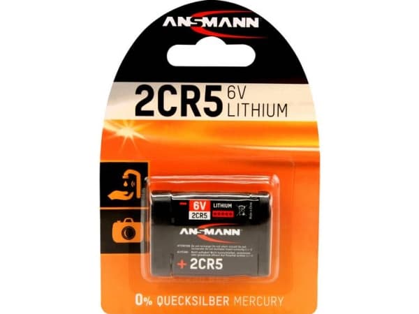 Ansmann 5020032, Kertakäyttöinen akku, Litium, 6 V, 2 kpl, Musta, -40 - 60 °C