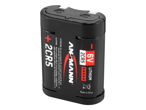 Ansmann 5020032, Kertakäyttöinen akku, Litium, 6 V, 2 kpl, Musta, -40 - 60 °C