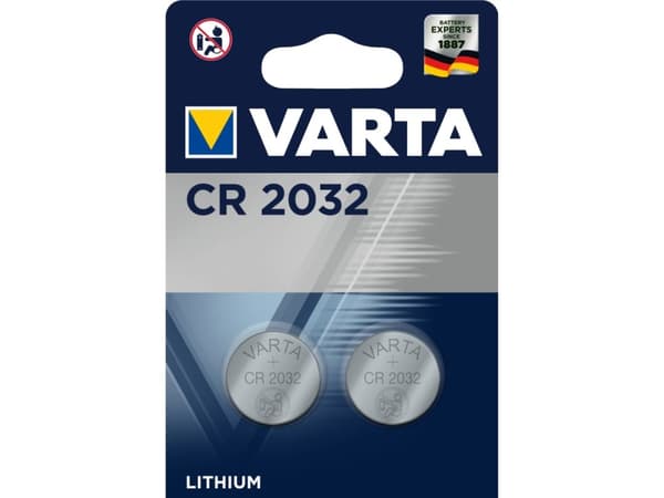 Varta 06032, Kertakäyttöinen akku, CR2032, Litium, 3 V, 2 kpl, 230 mAh