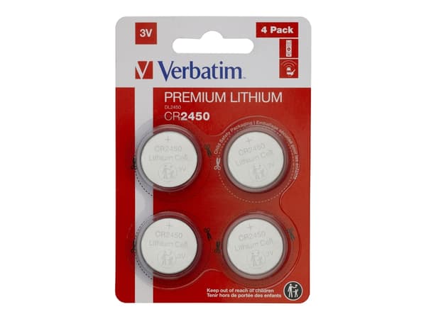 Verbatim - Batteri 4 x CR2450 - Li