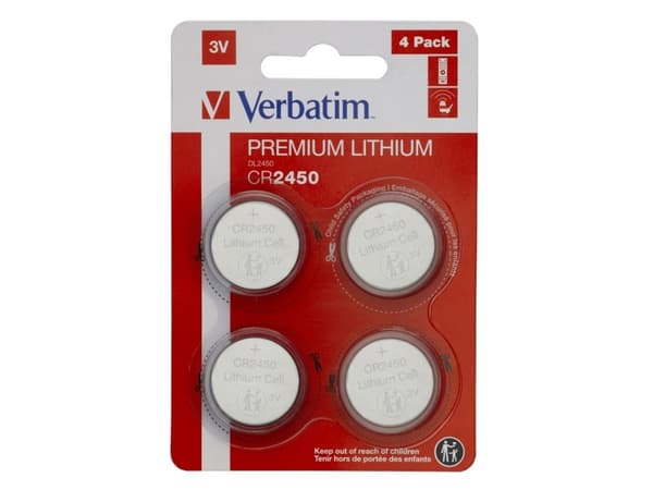 Verbatim - Batteri 4 x CR2450 - Li