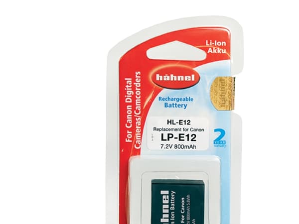 Hähnel HL-E12 - Batteri - Li-Ion - 800 mAh - for Canon EOS 100D, Kiss M, Kiss M2, Kiss X7, M, M10, M100, M2, M50, Rebel SL1; PowerShot SX70