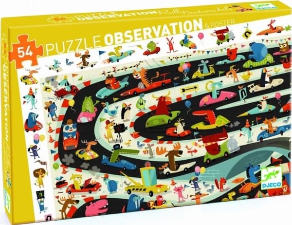 Djeco Pussel - Bilrally (54 bitar) ( DJ07564 )