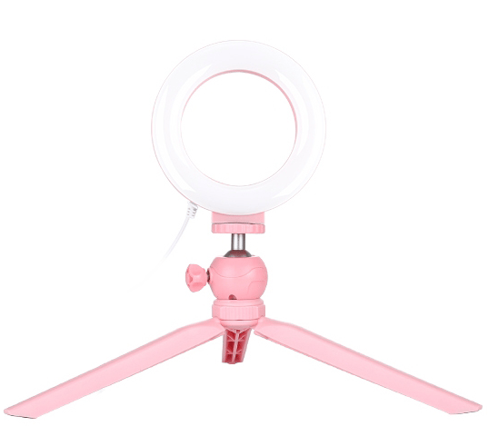 Ringlampa Puluz Puluz Ringlampa/LED-stativ 16 cm PKT3092F (rosa)