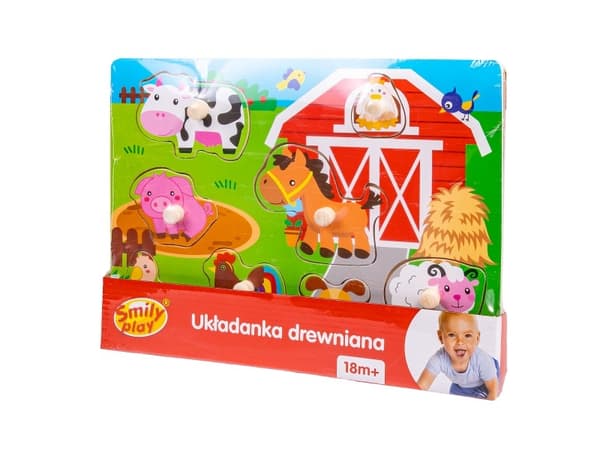Smily Play Trepuslespill med håndtak Smily Play Agriculture Puzzle